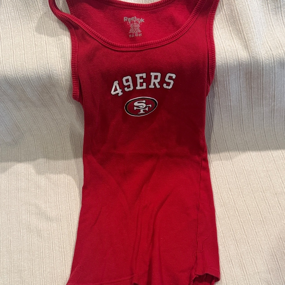 Reebok Red 49ers Sleeveless Top